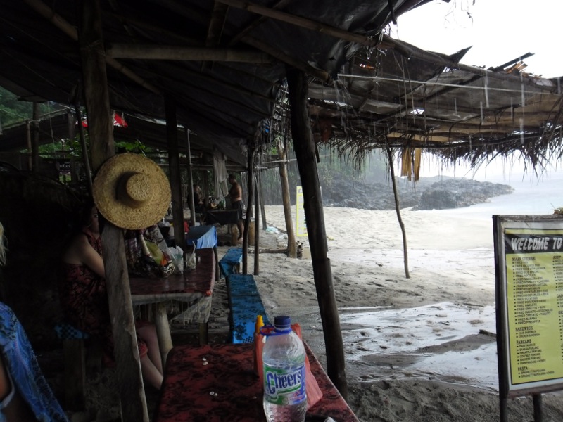 Regen am Strand